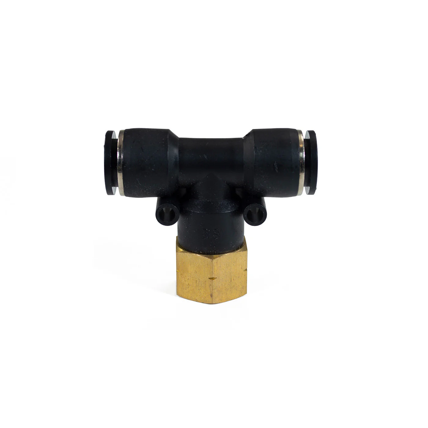 1/2" Female NPT to 1/2" PTC Union Tee Fitting - Image 2