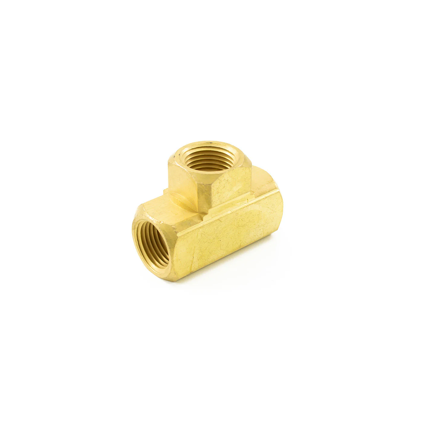 1/2" NPT Brass Tee Fitting - Image 2