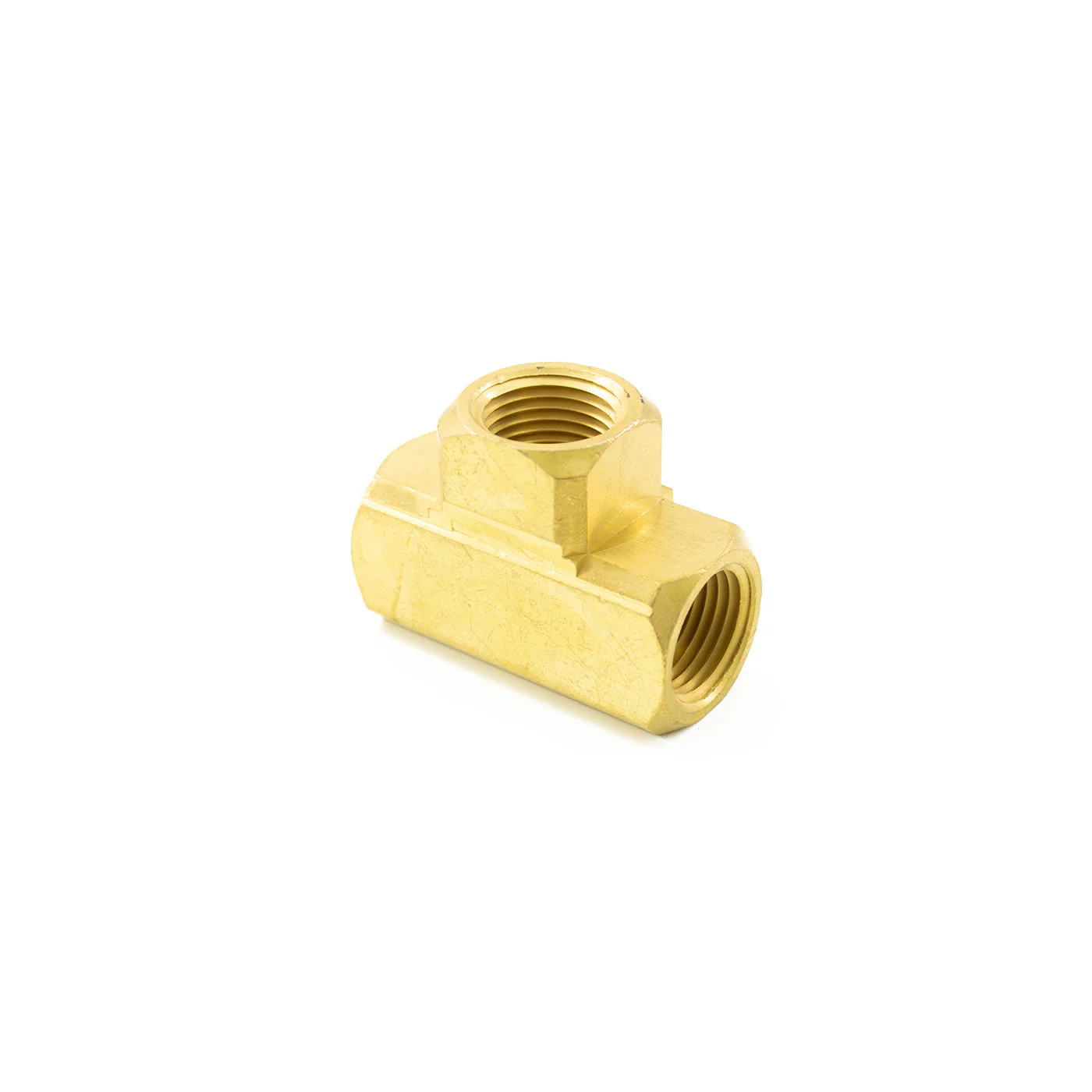 1/2" NPT Brass Tee Fitting - Image 3