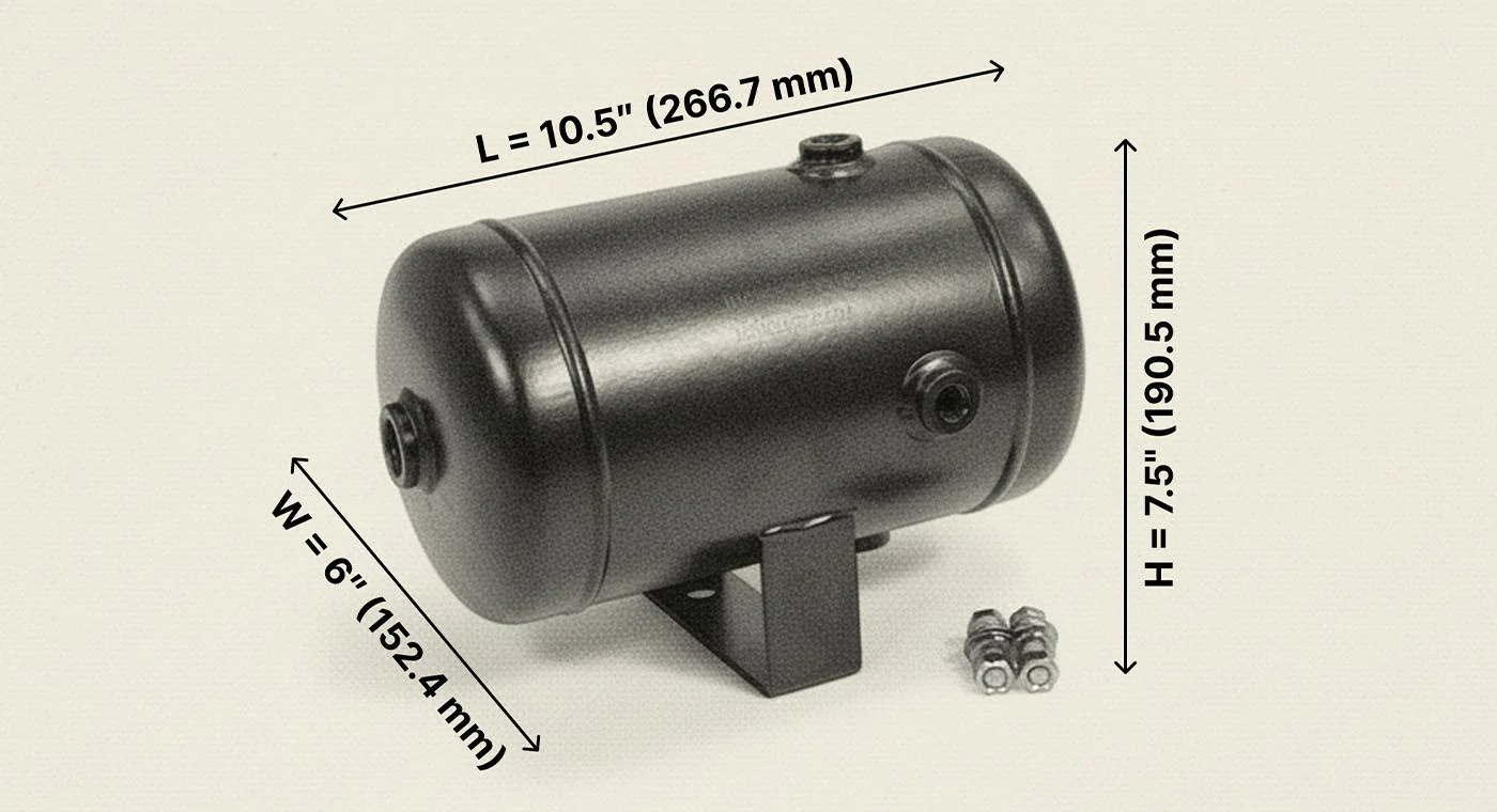 1 Gallon 5 Port Steel Air Tank - Image 4