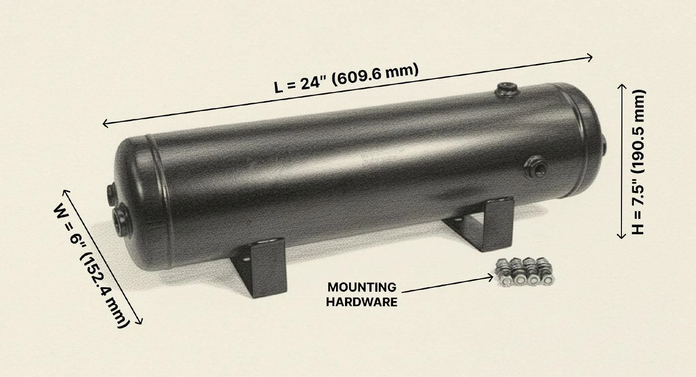 3 Gallon 7 Port Steel Air Tank - Image 4