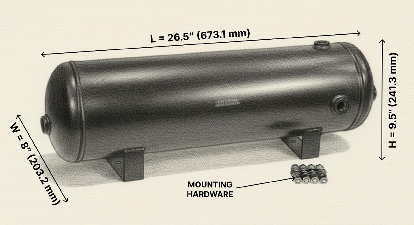 5 Gallon 7 Port Steel Air Tank - Image 4