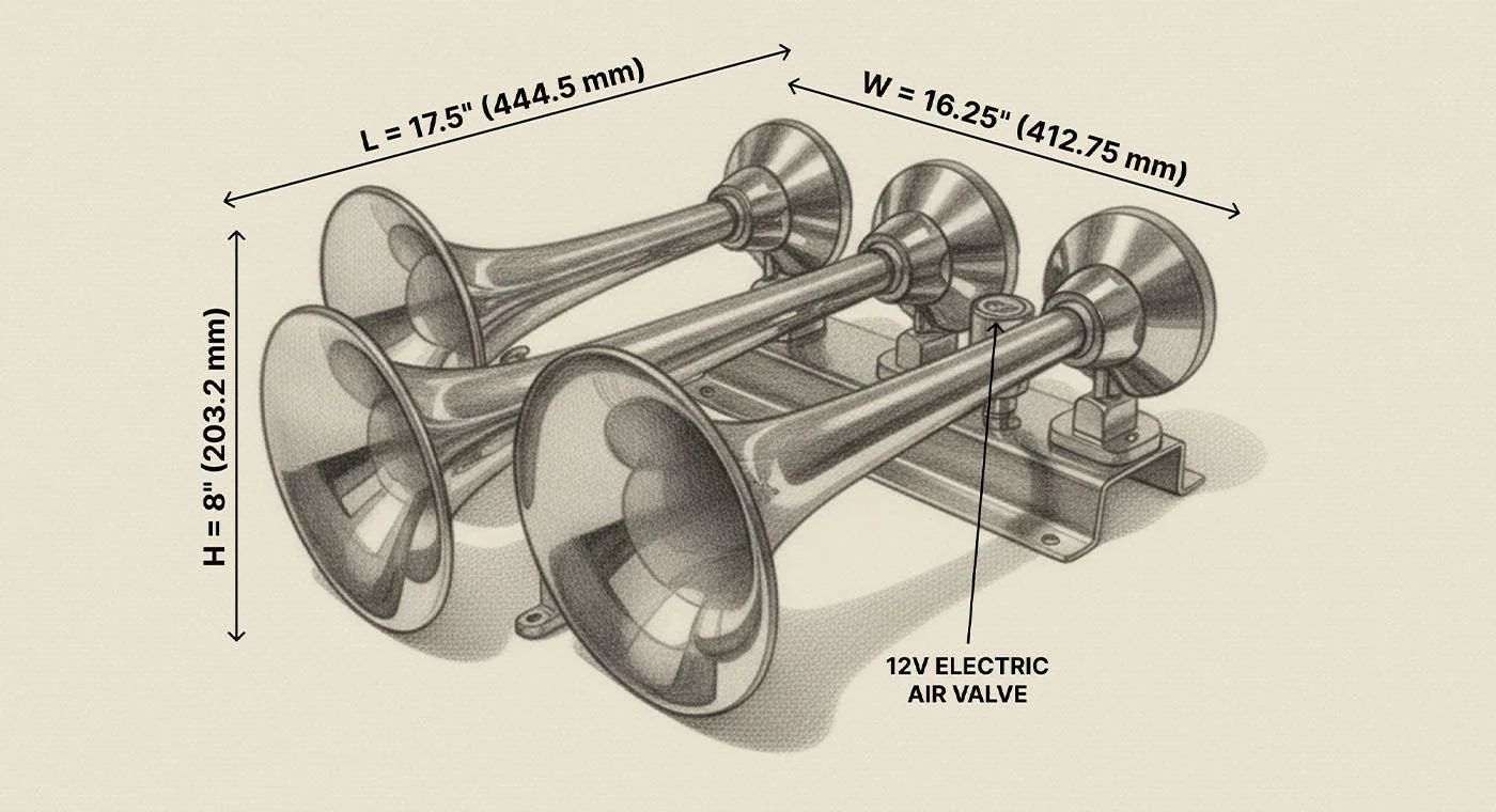 Flatlaw 3 Liter Train Horn Kit - Image 8