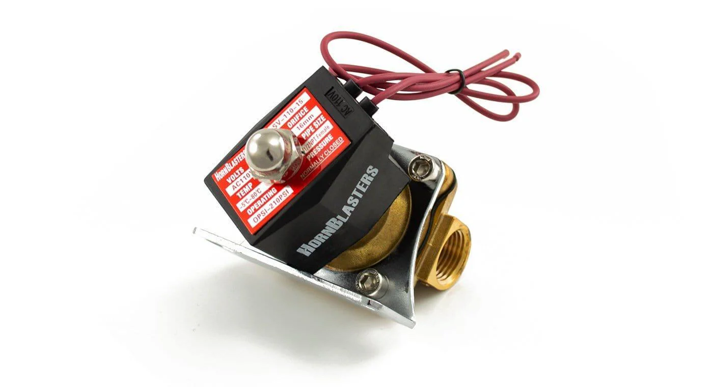 HornBlasters Brass 1/2" 110 Volt Electric Air Valve - Image 4