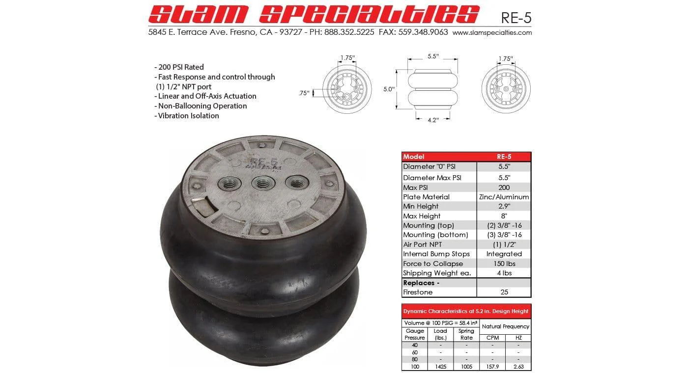 Slam Specialties RE-5 200 PSI Air Bag - Image 4