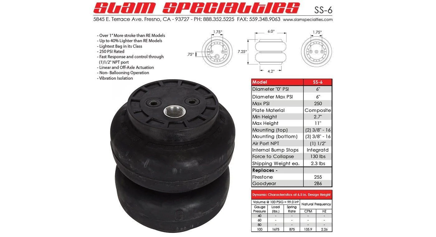 Slam Specialties SS-6 Composite Air Bag - Image 4