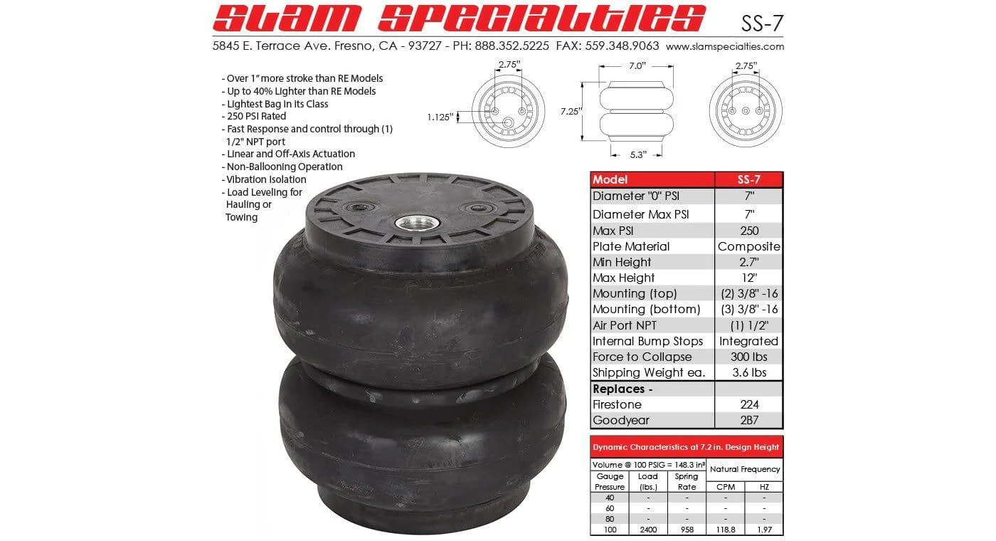 Slam Specialties SS-7 Composite Air Bag - Image 4